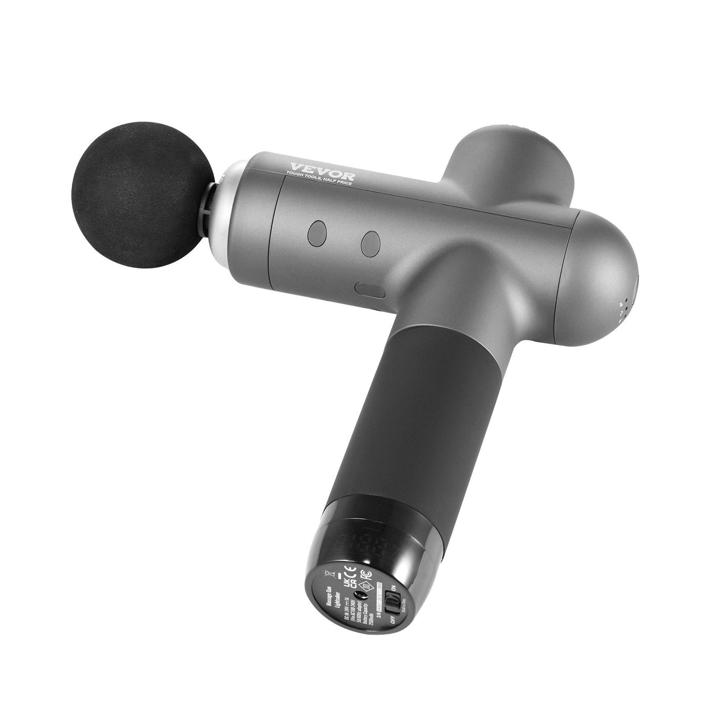VEVOR Massage Gun Deep Tissue, Muscle Percussion Massage Gun For Athletes, Handheld Massage Gun For Pain Relief, Muscle Relaxation - With 8 Speed Levels & 6 Massage Heads, 24V 2500mAh